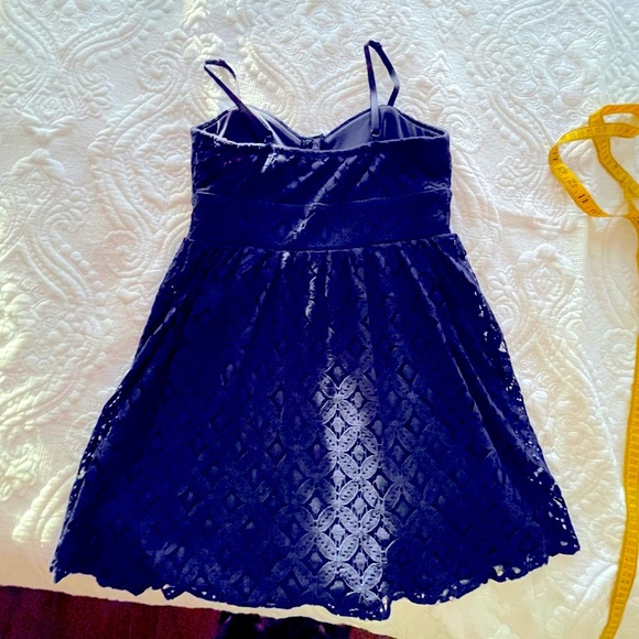 Lace button flare dress - Picture 1 of 4